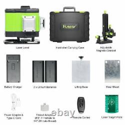 12 Line Tiling Floor Green Cross Laser Level with Remote Control+Hard Carry Case
