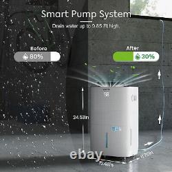 150 Pint Energy Star Dehumidifier With Pump For Basement 7000 sq. Ft. Coverage