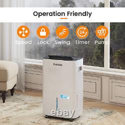 150 Pint Energy Star Dehumidifier With Pump for Basement & Extra Large Room