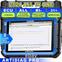 2024 TOPDON OBD2 Full System Diagnostic Bidirectional Scanner Online Coding Tool