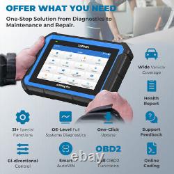 2024 TOPDON OBD2 Full System Diagnostic Bidirectional Scanner Online Coding Tool