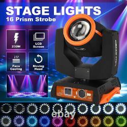 230W 7R Stage Lighting Moving Head LED DJ 16+8 Prism Beam Zoom Party Light DMX