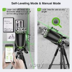4D Self-Leveling Laser Level Cross Line Laser with LCD Screen Remote Control