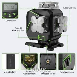 4D Self-Leveling Laser Level Cross Line Laser with LCD Screen Remote Control