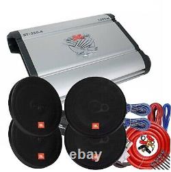 4x JBL 250W 6.5 Inch Car Audio Speakers + SoundXtreme 1000W 4CH Amplifiers & Kit