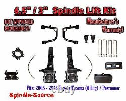 6.5 / 3 Spindle Lift Kit, Upper Arms, fits 2005 2021 Toyota Tacoma Prerunner