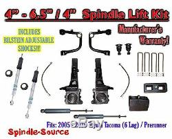 6.5 / 4 LIFT Kit, Bilstein 5100 Shocks rs UCA, fits 05 18 Toyota Tacoma 6lug