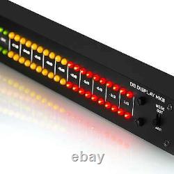 80 LED Music Audio Spectrum DB Analyzer MIC control Stereo Sound Level Meter