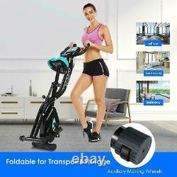 ANCHEER APP Control Folding Exercise Bike, Indoor Stationary Bike with 10-Level