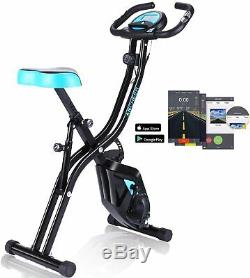 ANCHEER APP Control Folding Exercise Stationary Bike 10Level Magnetic Resistance