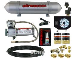 Air Bag Tow Kit White Controls Compressor & Tank For 2011-16 Ford F250 F350 2wd