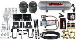 Air Over Load Helper Spring Kit withWhite Gauge & Tank For 2005-10 Ford F250 4x4