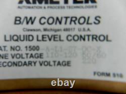 Ametek B/W Controls 1500-A-L1-S7-OC-X Liquid Process Level NO Control Relay