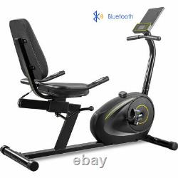 Bluetooth App Magnetic Recumbent Exercise Bike 8Level Resistance Adjustable Seat