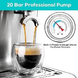 CASABREWS All-in-One Espresso Machine with Grinder and Milk Frother, 20 Bar