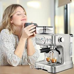 CASABREWS All-in-One Espresso Machine with Grinder and Milk Frother, 20 Bar