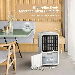 Commercial Dehumidifier Large 6000 Sq. Ft 130 Pints for Garage Office Large Rooms