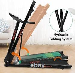 Electric Treadmill Folding Motorized Running Machine 3-Level Incline APP Control