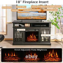 Fireplace TV Stand 48 With Electric 1400W Fireplace for TVs up to 50 Inches