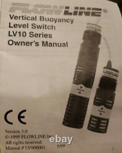 Flowline Lv10-1301 Spdt Vertical Buoyancy Level Switch 25 Psi