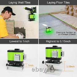 Green Cross Laser Level Line Tiling Floor with Remote Control &Hard Carry Case