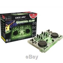 HERCULES DJ CONTROL GLOW GREEN controller entry level per live dj color green
