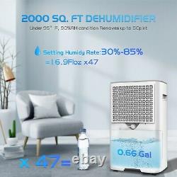 HEVILLO 40 Pints 2000 SQ FT Home Dehumidifiers for Basements & Large Rooms