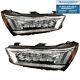Headlights Set Led Witho Auto Level Control Left Right Pair Fits 17-20 Acura Mdx