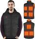 Heated Vest With 8 Heating Zones, Front / Rear Independent Control, 3 Temp Level
