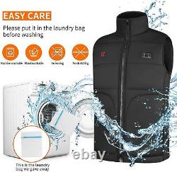 Heated Vest With 8 Heating Zones, Front / Rear independent control, 3 Temp Level