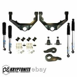 Kryptonite Stage 3 Leveling Kit With Bilstein Shocks For 01-10 GM 2500HD 3500HD
