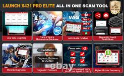 LAUNCH X431 Pros Elite V+ Pro3S+ Bidirectional Car Diagnostic Scanner Key Coding