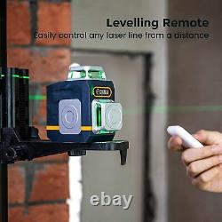 Laser Level 2 x 360° Green Cross Line Lazer Level Remote control & case CIGMAN