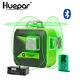 Laser Level Green Beam Bluetooth Control 3d 360 Cross Line Self Leveling Huepar
