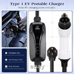 Level2 EV Charger 40A 240V 25ft Charging Cable Portable Plug-in EVSE NEMA 14-50