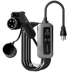 Level 1 & 2 EV Charger 16A J1772 Electric Car Charger with Delayed Timer Gray