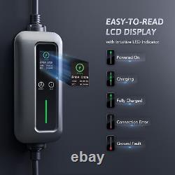 Level 1 & 2 EV Charger 16A J1772 Electric Car Charger with Delayed Timer Gray