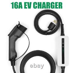 Level 1 Portable EV Charger Cable EVSE SAE J1772 Charging Station 110V 16A 25FT