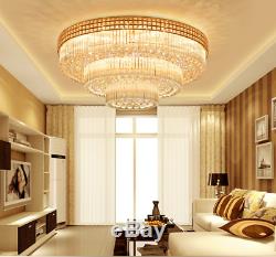 Luxury K9 Crystal LED Chandelier Remote Control Restaurant Home Ceiling Light