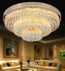 Luxury K9 Crystal LED Chandelier Remote Control Restaurant Home Ceiling Light