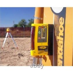Machine control laser level receiver with magnetic mount