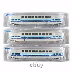 N Scale BOMBARDIER Montreal AMT Coach Car 3-Pack Set ATHEARN 25414 VERY RARE