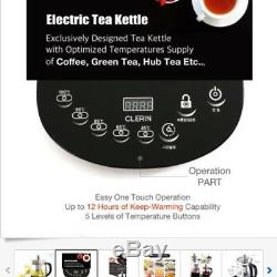 New Clerin 5 Level Temperature Control Electric Induction Tea Maker Kettle 1.8L