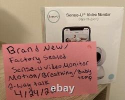New HD Sense-U Baby Camera Tilt&Zoom, Temp, Breathing, Zone Alerts, Night Vision