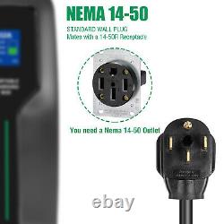 Portable 40A Level2 EV Charger 240V 25ft Charging Cable Plug-in EVSE NEMA 14-50