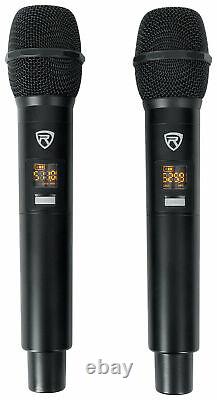 Rockville RWM-U2 20 Ch Dual UHF Handheld Rechargeable Wireless Microphone System