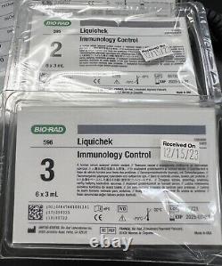 Set of 3 Bio-Rad Liquichek Immunology Chemistry Controls LT Level 1, 2, 3
