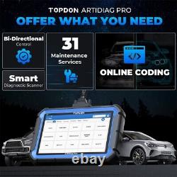 TOPDON AD PRO Car Diagnostic Tool OBD2 Scanner ABS SRS SAS EPB TPMS BMS Reset