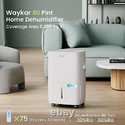 Waykar 5,000 Sq. Ft Energy Star Dehumidifier for Extra Large Rooms & Basements