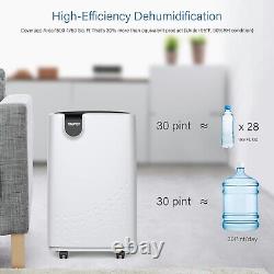 Yaufey 2000 Sq. Ft Dehumidifier With Drain Hose Auto Drainage Defrost for Basements